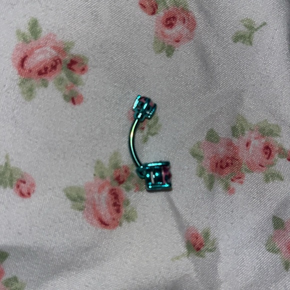 Belly button ring multicolored gemstones - Picture 2 of 3